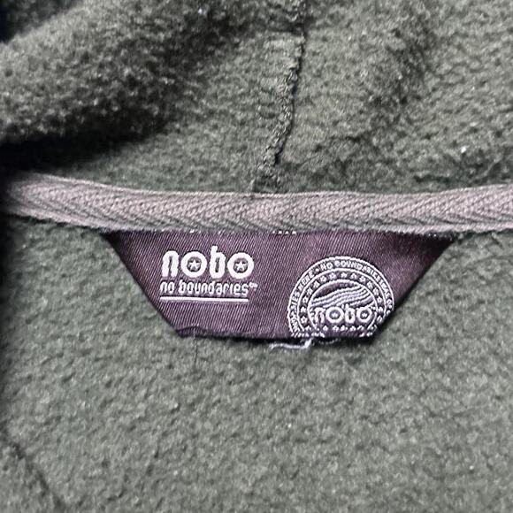 No Boundaries Nobo Vintage Y2k Green Houndstooth AOP Eagle Cross Hoodie XL - Picture 6 of 7